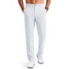 image:imageCOOFANDY Mens Golf Pants ClassicFit 303234 Work Dress Trousers  4Way Stretch Fabric Quick Dry Wrinkle Resistant Hidden Zip Pocket Straight Fit Design Business Casual GolfWhite