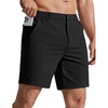 image:imageCOOFANDY Mens Golf Shorts 7 Lightweight Elastic Waistband Casual Shorts  Stretch Shorts for Men Zipper Pockets Quick Dry Durable and AntiPilling Summer Beach ShortsBlack