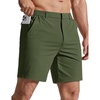 image:imageCOOFANDY Mens Golf Shorts 7 Lightweight Elastic Waistband Casual Shorts  Stretch Shorts for Men Zipper Pockets Quick Dry Durable and AntiPilling Summer Beach ShortsArmy Green