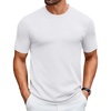 image:imageCOOFANDY Mens Knit TShirts Casual Crewneck Short Sleeve Shirts Summer Tops Basic Pullover TeesAll White