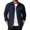 image:imageCOOFANDY Mens Long Sleeve Button Up Shirt Jacket with Flap PocketsNavy