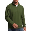 image:imageCOOFANDY Mens Quarter Zip Sweatshirt Fleece Mock Neck Casual Sweater  Fleece Lined Drop Shoulder Relaxed Fit Ribbed Cuffs Ribbed Hem Warm Lining Long Sleeve Daily Wear Fall Winter FashionArmy Green
