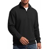 image:imageCOOFANDY Mens Quarter Zip Sweatshirt Fleece Mock Neck Casual Sweater  Fleece Lined Drop Shoulder Relaxed Fit Ribbed Cuffs Ribbed Hem Warm Lining Long Sleeve Daily Wear Fall Winter FashionBlack