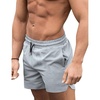 image:imageCOOFANDY Mens Swim Trunks Quick Dry Board Shorts Swimwear Bathing Suit  Quickdry FourWay Stretch FabricTriangular Mesh Lining3 inch InseamTwo Side Pockets Lightweight Beach Stuff for MenGrey