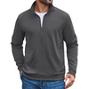 image:imageCOOFANDY Mens Zip Up Sweatshirt Casual Lightweight Jackets Full Zip Sweater  Soft Knit Textured Fabric Stand Collar 2 Side Pockets Long Sleeve Fashion Stylish Ribbed Cuffs And Hem For Fall WinterDark Grey