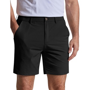 image:imageCOOFANDY Men Casual Shorts 7 Stretch Quick Dry Golf Shorts with 4 Pockets  Flat Front Back Elastic Waistband Button Closure Moisture Wicking Comfy Lightweight Shorts Dress for Hiking Work RunningBlack