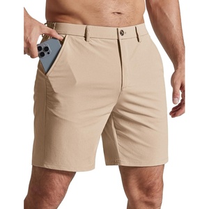 image:imageCOOFANDY Men Casual Shorts 7 Stretch Quick Dry Golf Shorts with 4 Pockets  Flat Front Back Elastic Waistband Button Closure Moisture Wicking Comfy Lightweight Shorts Dress for Hiking Work RunningKhaki