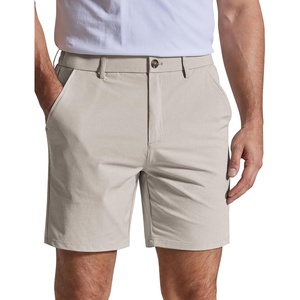 image:imageCOOFANDY Men Casual Shorts 7 Stretch Quick Dry Golf Shorts with 4 Pockets  Flat Front Back Elastic Waistband Button Closure Moisture Wicking Comfy Lightweight Shorts Dress for Hiking Work RunningLight Khaki