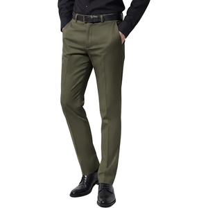 image:imageCOOFANDY Men Dress Pants Slim Fit Suit Pants Expandable Waist Casual Slacks  Business Formal Trousers Tuxedo Pant Wrinkle Free Flat Front Straight Leg Modern Style Office Work Wedding Dinner PartyArmy Green