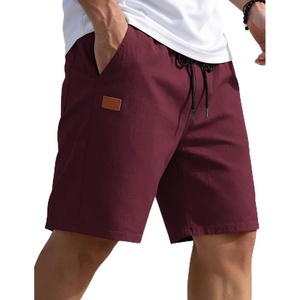 image:imageCOOFANDY Mens Casual Shorts 9 Chino Cotton Shorts Summer Beach Shorts 2026  Drawstring Shorts with Pockets Soft Stretch Lightweight Breathable Vacation Goft Chino Twill Classic fitWine Red