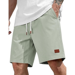 image:imageCOOFANDY Mens Cotton Chino Shorts 9 Inch Casual Shorts Summer Beach Shorts  Stretch Twill ComfortElastic Waist with LeatherTipped Drawstring4 PocketsRelaxed FitEasy Movement for Active DaysSage Green
