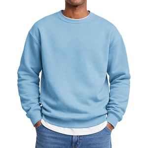 image:imageCOOFANDY Mens Crewneck Sweatshirts Fleece Pullover Thermal Casual Shirt  Soft Fleece Lining Long Sleeve Classic Crewneck Fashion Sweatshirt Fall Winter Warm Sweatshirts Basic TopsLight Blue