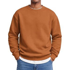 image:imageCOOFANDY Mens Crewneck Sweatshirts Fleece Pullover Thermal Casual Shirt  Soft Fleece Lining Long Sleeve Classic Crewneck Fashion Sweatshirt Fall Winter Warm Sweatshirts Basic TopsLight Brown