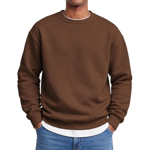 image:imageCOOFANDY Mens Crewneck Sweatshirts Fleece Pullover Thermal Casual Shirt  Soft Fleece Lining Long Sleeve Classic Crewneck Fashion Sweatshirt Fall Winter Warm Sweatshirts Basic TopsBrown