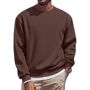 image:imageCOOFANDY Mens Fleece Crewneck Sweatshirt Casual Long Sleeve Pullover Fall Winter Warm Sweatshirts Fashion PulloversBrown