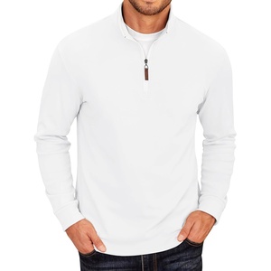 image:imageCOOFANDY Mens Fleece Quarter Zip Pullover Long Sleeve Mock Neck SweatshirtSolid White