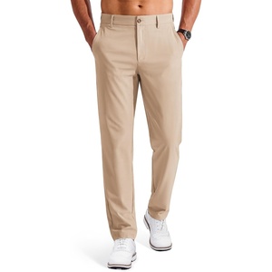 image:imageCOOFANDY Mens Golf Pants ClassicFit 303234 Work Dress Trousers  4Way Stretch Fabric Quick Dry Wrinkle Resistant Hidden Zip Pocket Straight Fit Design Business Casual GolfKhaki