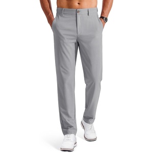 image:imageCOOFANDY Mens Golf Pants ClassicFit 303234 Work Dress Trousers  4Way Stretch Fabric Quick Dry Wrinkle Resistant Hidden Zip Pocket Straight Fit Design Business Casual GolfLight Grey