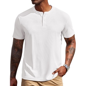 image:imageCOOFANDY Mens Henley Shirts Short Sleeve Texture Casual Button Tee Shirts  Lightweigh CasualTextured FabricSummerClassicBasicComfortableBreathableWhite