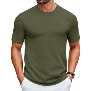 image:imageCOOFANDY Mens Knit TShirts Casual Crewneck Short Sleeve Shirts Summer Tops Basic Pullover TeesArmy Green