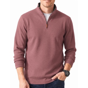 image:imageCOOFANDY Mens Quarter Zip Pullover Fleece Lightweight Mock Neck Sweatshirt  Basic 14 Zip Half Zipper Sweater High Neck 34 Zip Up Thermal Turtleneck Classic Long Sleeve Casual Golf Dress WinterDark Red