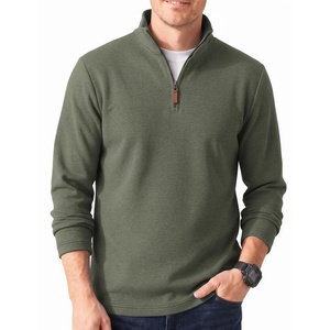 image:imageCOOFANDY Mens Quarter Zip Pullover Fleece Lightweight Mock Neck Sweatshirt  Basic 14 Zip Half Zipper Sweater High Neck 34 Zip Up Thermal Turtleneck Classic Long Sleeve Casual Golf Dress WinterArmy Green