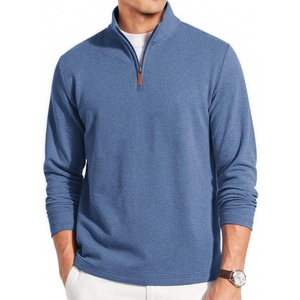 image:imageCOOFANDY Mens Quarter Zip Pullover Fleece Lightweight Mock Neck Sweatshirt  Basic 14 Zip Half Zipper Sweater High Neck 34 Zip Up Thermal Turtleneck Classic Long Sleeve Casual Golf Dress WinterBlue