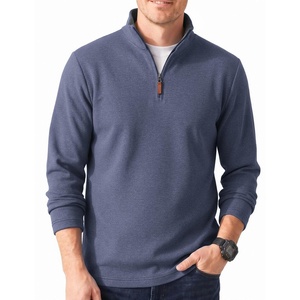 image:imageCOOFANDY Mens Quarter Zip Pullover Fleece Lightweight Mock Neck Sweatshirt  Basic 14 Zip Half Zipper Sweater High Neck 34 Zip Up Thermal Turtleneck Classic Long Sleeve Casual Golf Dress WinterNavy Blue