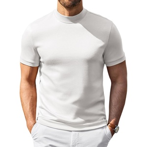 image:imageCOOFANDY Mens Short Sleeve Mock Neck Sweater Casual Slim Fit Basic Tops  SilkySoft FabricShort Sleeve Mock NeckSlim Fit Basic TopBlazerReady LayeringBusiness Casual StyleFashionStylishWhite