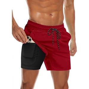 image:imageCOOFANDY Mens Swim Trunks Quick Dry Bathing Suit with Pockets Swimwear Beach Board Short Swimsuit SXXLWine Red