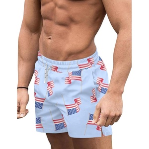 image:imageCOOFANDY Mens Swim Trunks Quick Dry Board Shorts Swimwear Bathing Suit  Quickdry FourWay Stretch FabricTriangular Mesh Lining3 inch InseamTwo Side Pockets Lightweight Beach Stuff for MenP American Flag6