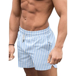 image:imageCOOFANDY Mens Swim Trunks Quick Dry Board Shorts Swimwear Bathing Suit  Quickdry FourWay Stretch FabricTriangular Mesh Lining3 inch InseamTwo Side Pockets Lightweight Beach Stuff for MenP Blue Stripe