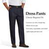 image:imageCOOFANDY Mens Dress Pants Classic Fit Flat Front Expandable Waist Suit Pant  Regular Straight Dress Slacks Weddings Bussiness Casual Meeting Wrinkle Free Modern Graduation Office Dating PartyBlack