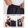 image:imageCOOFANDY Mens Dress Pants Classic Fit Flat Front Expandable Waist Suit Pant  Regular Straight Dress Slacks Weddings Bussiness Casual Meeting Wrinkle Free Modern Graduation Office Dating PartyBlack