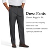 image:imageCOOFANDY Mens Dress Pants Classic Fit Flat Front Expandable Waist Suit Pant  Regular Straight Dress Slacks Weddings Bussiness Casual Meeting Wrinkle Free Modern Graduation Office Dating PartyDark Grey