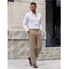 image:imageCOOFANDY Mens Dress Pants Classic Fit Flat Front Expandable Waist Suit Pant  Regular Straight Dress Slacks Weddings Bussiness Casual Meeting Wrinkle Free Modern Graduation Office Dating PartyKhaki