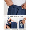 image:imageCOOFANDY Mens Dress Pants Classic Fit Flat Front Expandable Waist Suit Pant  Regular Straight Dress Slacks Weddings Bussiness Casual Meeting Wrinkle Free Modern Graduation Office Dating PartyBlue