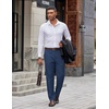 image:imageCOOFANDY Mens Dress Pants Classic Fit Flat Front Expandable Waist Suit Pant  Regular Straight Dress Slacks Weddings Bussiness Casual Meeting Wrinkle Free Modern Graduation Office Dating PartyBlue