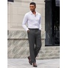 image:imageCOOFANDY Mens Dress Pants Classic Fit Flat Front Expandable Waist Suit Pant  Regular Straight Dress Slacks Weddings Bussiness Casual Meeting Wrinkle Free Modern Graduation Office Dating PartyDark Grey