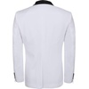 image:imageCOOFANDY Mens Tuxedo Jacket One Button Suit Jacket for Wedding Dinner  Blazer JacketDinner JacketWedding JacketSmoking JacketTuxedo Blazer01white