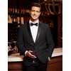image:imageCOOFANDY Mens Tuxedo Jacket One Button Suit Jacket for Wedding Dinner  Blazer JacketDinner JacketWedding JacketSmoking JacketTuxedo BlazerBlack