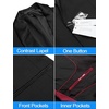image:imageCOOFANDY Mens Tuxedo Jacket One Button Suit Jacket for Wedding Dinner  Blazer JacketDinner JacketWedding JacketSmoking JacketTuxedo BlazerBlack