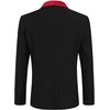 image:imageCOOFANDY Mens Tuxedo Jacket One Button Suit Jacket for Wedding Dinner  Blazer JacketDinner JacketWedding JacketSmoking JacketTuxedo BlazerBlack Red