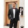 image:imageCOOFANDY Mens Tuxedo Jacket One Button Suit Jacket for Wedding Dinner  Blazer JacketDinner JacketWedding JacketSmoking JacketTuxedo BlazerBlackjacquard