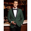 image:imageCOOFANDY Mens Tuxedo Jacket One Button Suit Jacket for Wedding Dinner  Blazer JacketDinner JacketWedding JacketSmoking JacketTuxedo BlazerDeep Green
