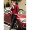 image:imageCOOFANDY Mens Tuxedo Jacket One Button Suit Jacket for Wedding Dinner  Blazer JacketDinner JacketWedding JacketSmoking JacketTuxedo BlazerRed
