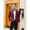 image:imageCOOFANDY Mens Tuxedo Jacket One Button Suit Jacket for Wedding Dinner  Blazer JacketDinner JacketWedding JacketSmoking JacketTuxedo BlazerWine Red