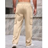 image:imageCOOFANDY Men Casual Cargo Pants Hiking Joggers Sweatpant with Multi PocketsBeige