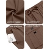image:imageCOOFANDY Men Casual Cargo Pants Hiking Joggers Sweatpant with Multi PocketsBrown