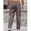 image:imageCOOFANDY Men Casual Cargo Pants Hiking Joggers Sweatpant with Multi PocketsDark Grey